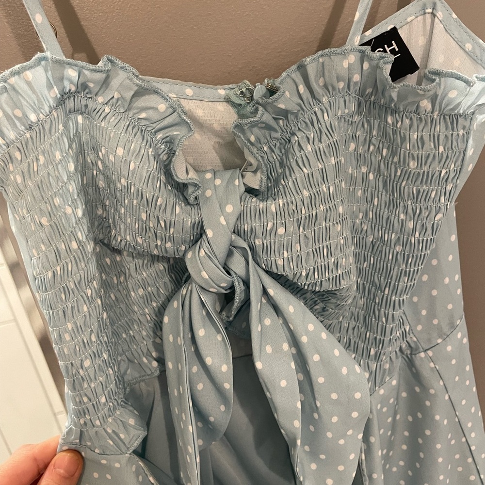 Kittenish XS Blue Polka Dot Dress - only worn once!
